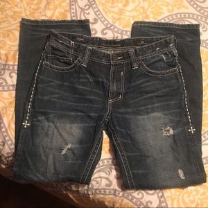 Distressed bootcut Affliction jeans